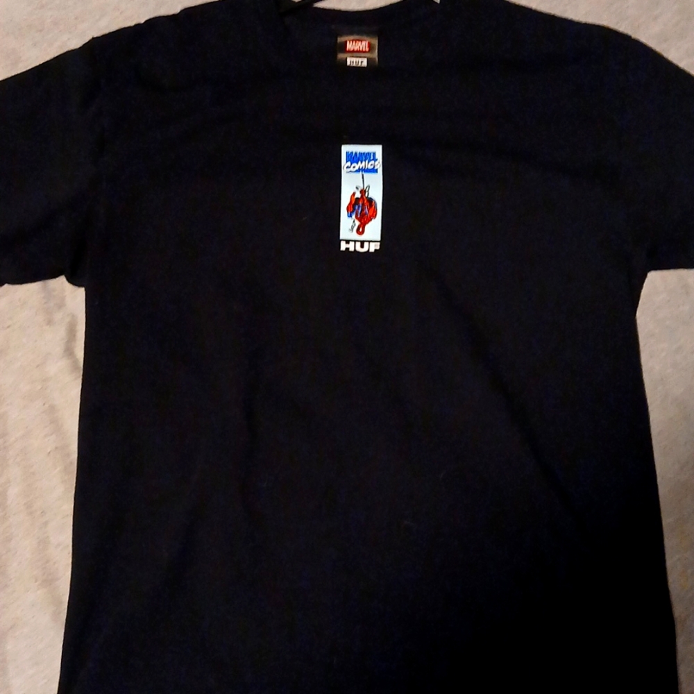 Large Huf x Marvel Black Tee